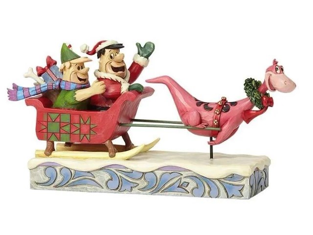 Jim shore - the flintstones collection - flintstones sleigh ride - enesco - afbeelding 2 van  4