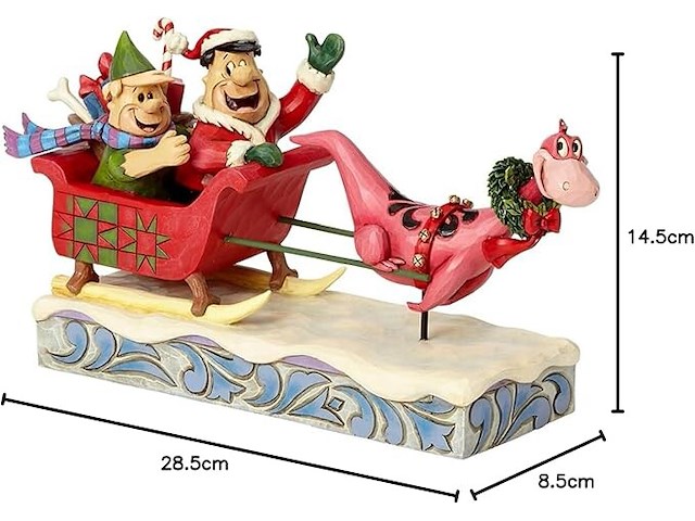 Jim shore - the flintstones collection - flintstones sleigh ride - enesco - afbeelding 3 van  4