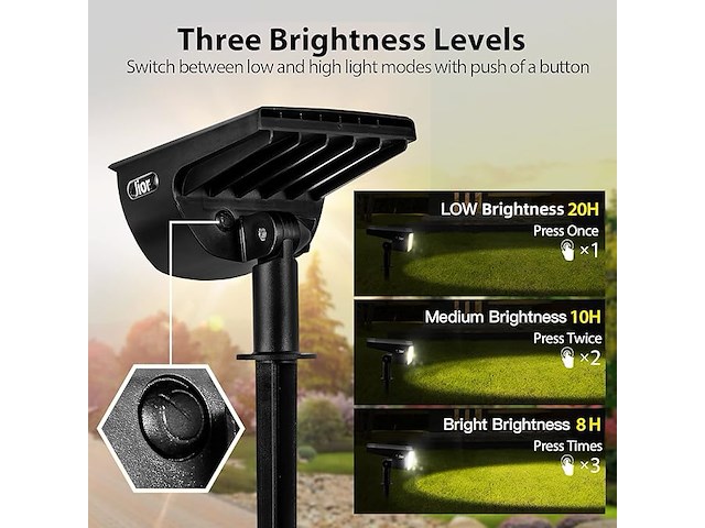 Jior solarlampen voor buiten, 4 stuks - afbeelding 4 van  5