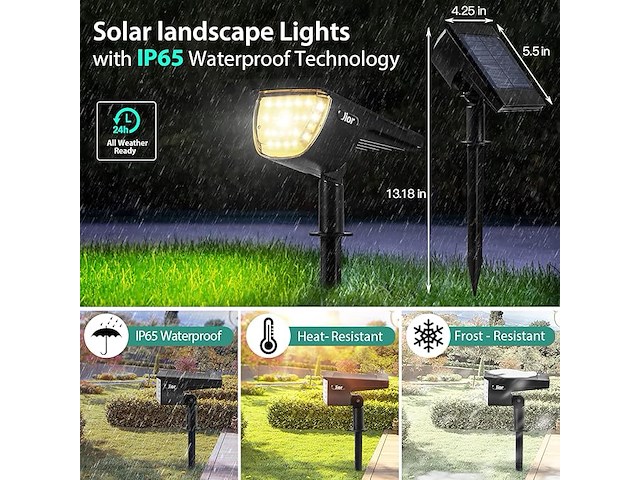 Jior solarlampen voor buiten, 4 stuks - afbeelding 5 van  5