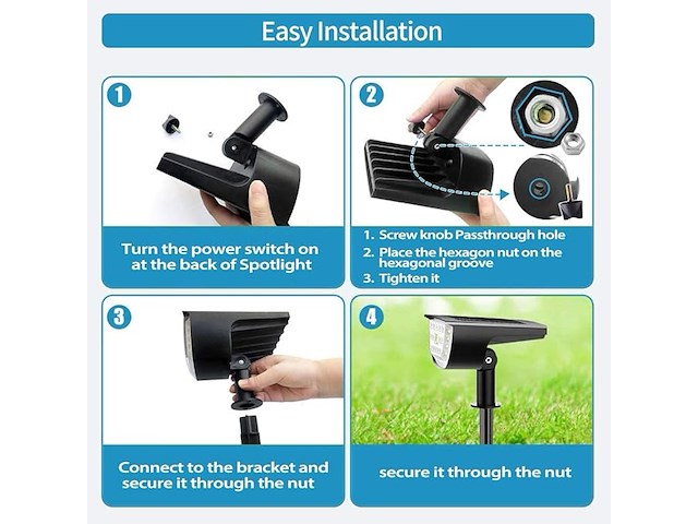 Jior solarlampen voor buiten, 4 stuks - afbeelding 2 van  5