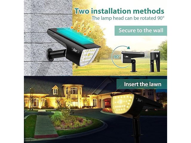 Jior solarlampen voor buiten, 4 stuks - afbeelding 3 van  5
