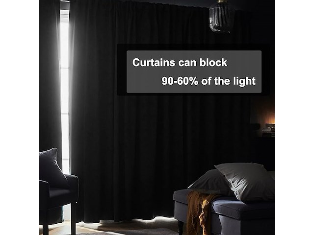 Jiuzhen verduisterende gordijnen (140 x 260 cm) - afbeelding 2 van  4