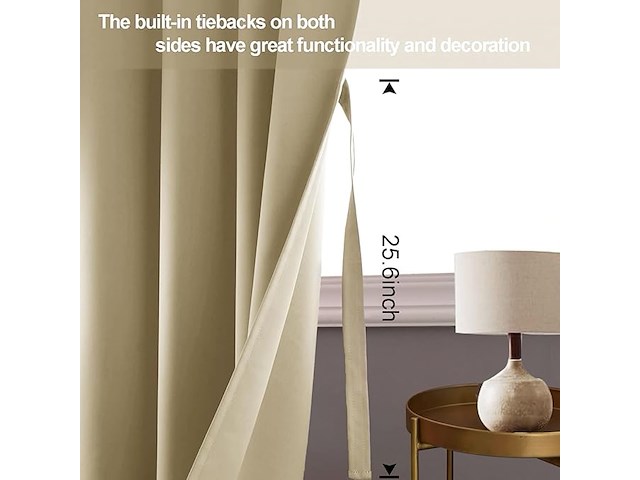 Jiuzhen verduisterende gordijnen (140 x 260 cm) - afbeelding 2 van  4