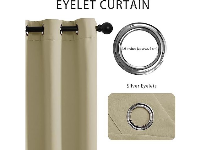 Jiuzhen verduisterende gordijnen (140 x 260 cm) - afbeelding 3 van  4