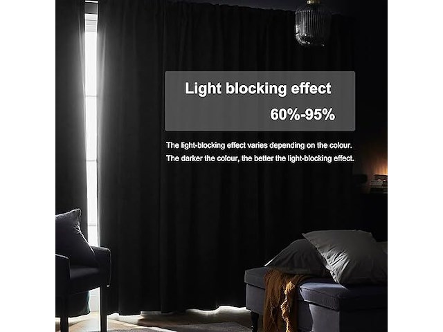 Jiuzhen verduisterende gordijnen (140 x 260 cm) - afbeelding 4 van  4