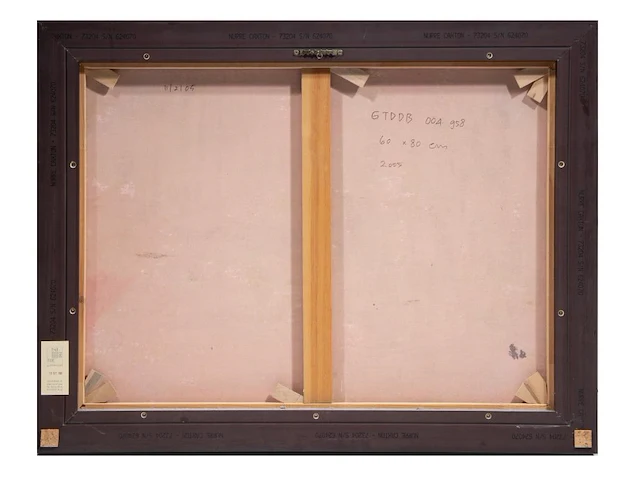 Jiwa kutuh (1963), balinese scene, 2002, acrylic on canvas 60 x 80 cm. (23.62 x 31 1/2 in.), frame: 65 x 85 cm. (25.58 x 33.46 in.) - afbeelding 3 van  6