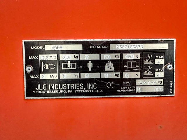 Jlg - 2006 - 680s - hoogwerker - afbeelding 53 van  59