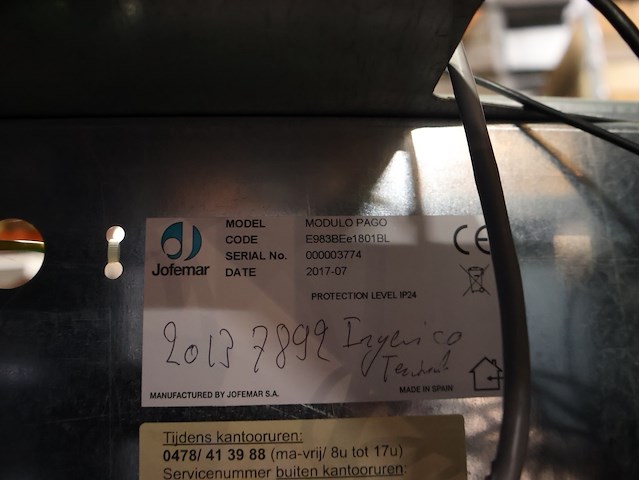 Jofemar vision verkoopautomaat - afbeelding 3 van  13