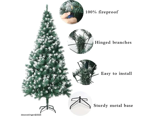 Jofony gevlokte kerstboom (180 x 79 cm) - afbeelding 5 van  5