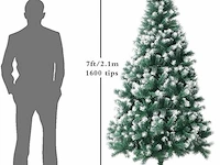 Jofony gevlokte kerstboom (210 x 115 cm) - afbeelding 4 van  5