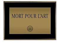 Johan van geluwe (1929-2020), 'l'art pour l'art - mort pour l'art - l'or pour l'art', triptych, multiple 35 x 50 cm. (13.77 x 19.67 in.), frame: 36 x 51 cm. (14.16 x 20.07 in.) - afbeelding 2 van  7