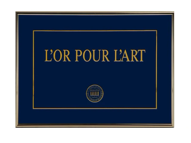 Johan van geluwe (1929-2020), 'l'art pour l'art - mort pour l'art - l'or pour l'art', triptych, multiple 35 x 50 cm. (13.77 x 19.67 in.), frame: 36 x 51 cm. (14.16 x 20.07 in.) - afbeelding 4 van  7