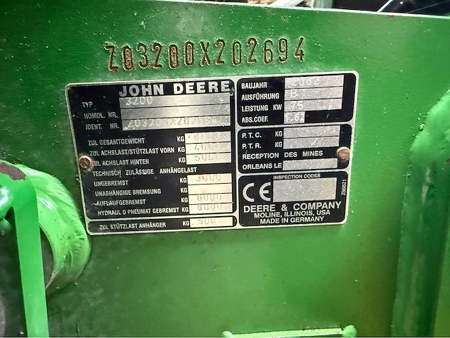 John deere - 2002 - 3200 - verreiker - afbeelding 13 van  20