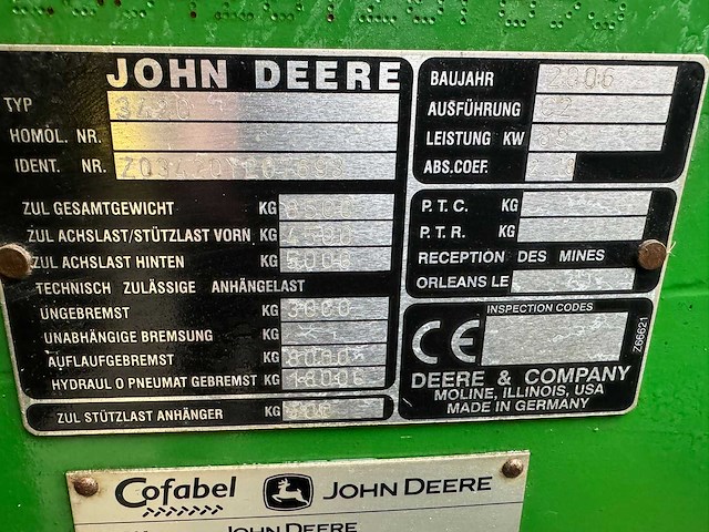 John deere - 3420 - telescopic handlers - 2006 - afbeelding 9 van  17