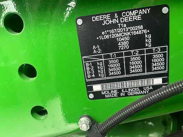 John deere - 6120m - 4-wheel drive tractor - 2022 - afbeelding 2 van  10
