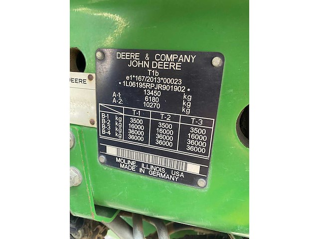 John deere - 6195r - 4-wheel drive tractor - 2018 - afbeelding 5 van  8