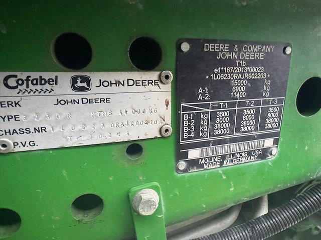 John deere - 6230r - 4-wheel drive tractor - 2018 - afbeelding 11 van  19