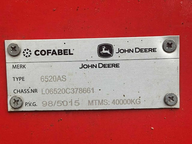 John deere - 6520 - 4-wheel drive tractor - 2003 - afbeelding 8 van  17