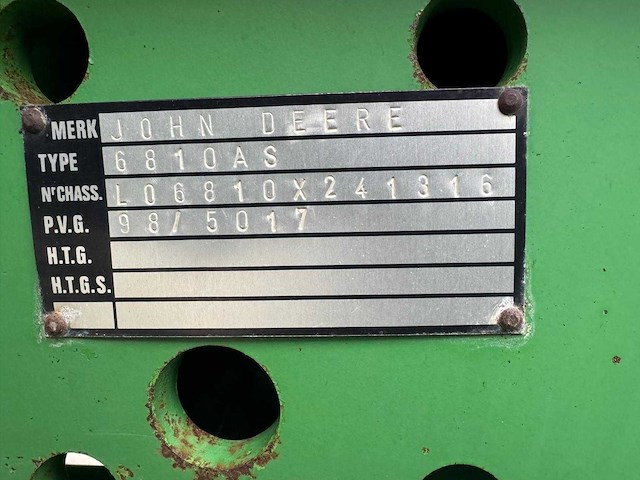 John deere - 6810 - 4-wheel drive tractor - 1998 - afbeelding 5 van  18