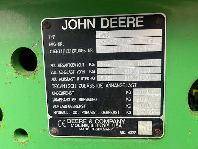 John deere - 6810 - 4-wheel drive tractor - 1999 - afbeelding 2 van  10