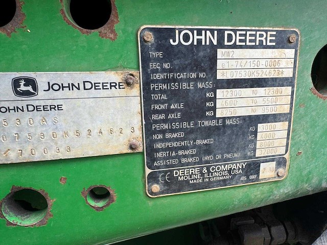 John deere - 7530 premium - 4-wheel drive tractor - 2007 - afbeelding 5 van  19