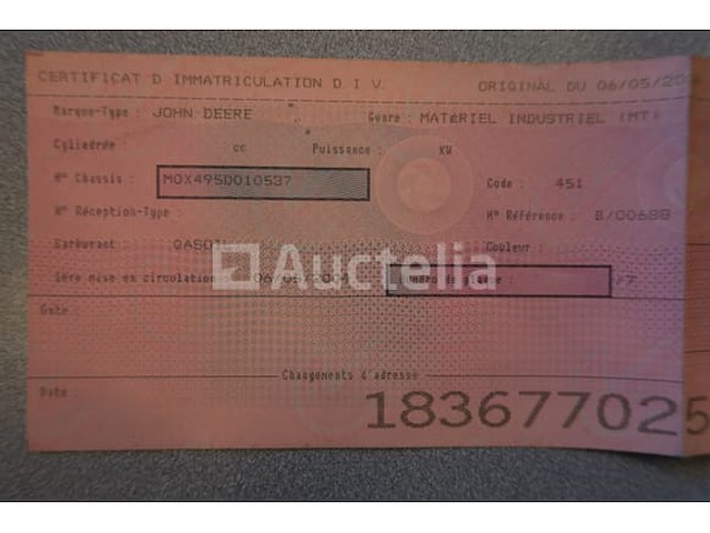 John deere x495 rijmaaier en accessoires (2004-vin:mox495d010537) - afbeelding 15 van  29