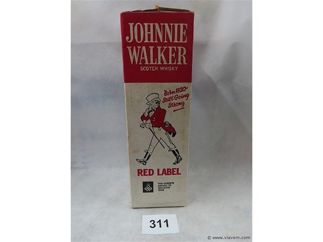 Johnnie wlaker red label 1966 200cl in originele gesloten karton! - afbeelding 1 van  8