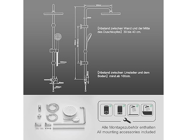 Joho douchesysteem - afbeelding 4 van  6