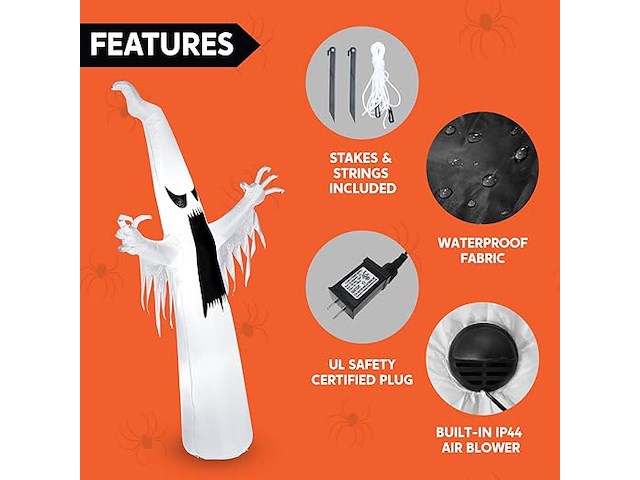 Joiedomi 12 ft opblaasbare ghost - afbeelding 4 van  5