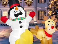 Joiedomi opblaasbaar sneeuwman en rendier (183 cm) - afbeelding 1 van  4