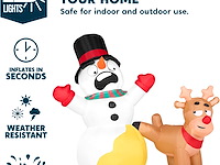 Joiedomi opblaasbaar sneeuwman en rendier (183 cm) - afbeelding 2 van  4