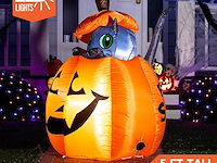 Joiedomi opblaasbare geanimeerde kat op pompoen - afbeelding 2 van  5