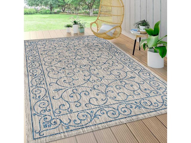 Jonathan y smb106c-8 charleston tapijt getextureerd stof filigree vintage binnen/buiten - 240x300 cm - afbeelding 1 van  8