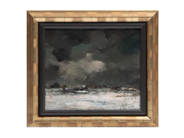Joris de bruyne (1896-1965), a pair of winter landscapes, 1938/40, oil on canvas 30 x 34 cm. (11.81 x 13.39 in.), frame: 42 x 47 cm. (16.53 x 18 1/2 in.) - afbeelding 4 van  10