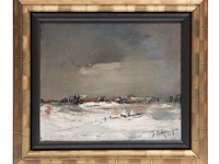 Joris de bruyne (1896-1965), a pair of winter landscapes, 1938/40, oil on canvas 30 x 34 cm. (11.81 x 13.39 in.), frame: 42 x 47 cm. (16.53 x 18 1/2 in.) - afbeelding 7 van  10