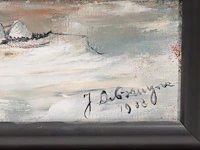 Joris de bruyne (1896-1965), a pair of winter landscapes, 1938/40, oil on canvas 30 x 34 cm. (11.81 x 13.39 in.), frame: 42 x 47 cm. (16.53 x 18 1/2 in.) - afbeelding 9 van  10