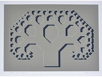 Jos de mey - schaduwboom volgens pythagoras - zeefdruk - afbeelding 1 van  7