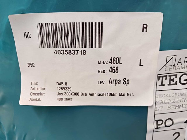 Jos disi antraciet mat 30x30 cm tegel 36,72 m² - afbeelding 6 van  6