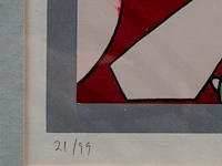 José de guimaraes (1939), untitled lithograph, n° 21/99 48 x 33 cm. (18.89 x 12.99 in.), frame: 67 x 50 cm. (26.37 x 19.67 in.) - afbeelding 5 van  5