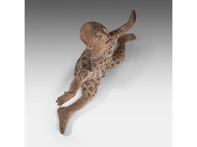 José vermeersch (1922-1997), figure with spread arms and legs, 1972, terracotta, n° 3/10 38 x 79 cm. (14.96 x 31.10 in.) - afbeelding 2 van  13