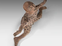 José vermeersch (1922-1997), figure with spread arms and legs, 1972, terracotta, n° 3/10 38 x 79 cm. (14.96 x 31.10 in.) - afbeelding 2 van  13