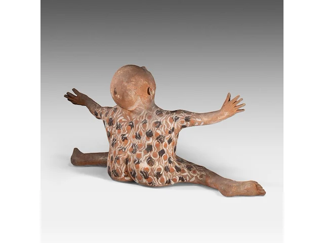 José vermeersch (1922-1997), figure with spread arms and legs, 1972, terracotta, n° 3/10 38 x 79 cm. (14.96 x 31.10 in.) - afbeelding 10 van  13
