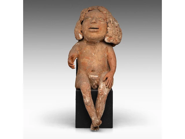 José vermeersch (1922-1997), sitting figure, 1971, terracotta, n° 8/25 42 cm. (16.53 in.) - afbeelding 1 van  8