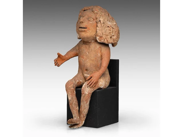 José vermeersch (1922-1997), sitting figure, 1971, terracotta, n° 8/25 42 cm. (16.53 in.) - afbeelding 2 van  8