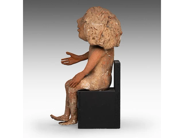 José vermeersch (1922-1997), sitting figure, 1971, terracotta, n° 8/25 42 cm. (16.53 in.) - afbeelding 3 van  8