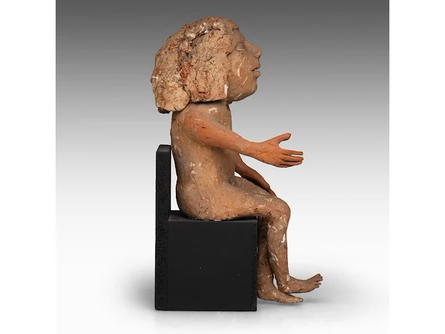 José vermeersch (1922-1997), sitting figure, 1971, terracotta, n° 8/25 42 cm. (16.53 in.) - afbeelding 6 van  8