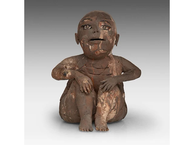 José vermeersch (1922-1997), sitting figure, 1973, terracotta, n° 6/25 29.5 cm. (11.60 in.) - afbeelding 1 van  10