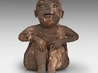 José vermeersch (1922-1997), sitting figure, 1973, terracotta, n° 6/25 29.5 cm. (11.60 in.)
