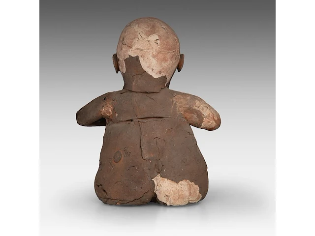 José vermeersch (1922-1997), sitting figure, 1973, terracotta, n° 6/25 29.5 cm. (11.60 in.) - afbeelding 5 van  10